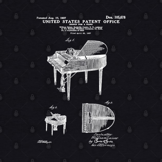 Wurlitzer Piano Patent White by Luve